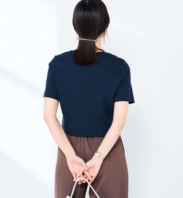 NOLLEY'S sophi「《手洗い可能》W&Wショート丈Tシャツ」|Tシャツ・カットソー|