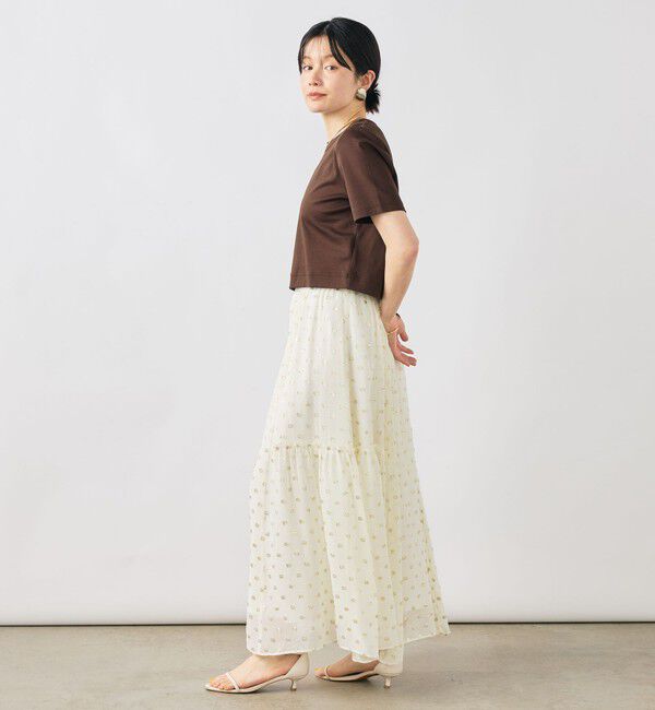 NOLLEY'S sophi「《手洗い可能》W&Wショート丈Tシャツ」|Tシャツ・カットソー|