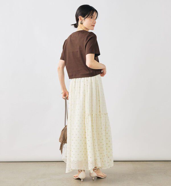 NOLLEY'S sophi「《手洗い可能》W&Wショート丈Tシャツ」|Tシャツ・カットソー|