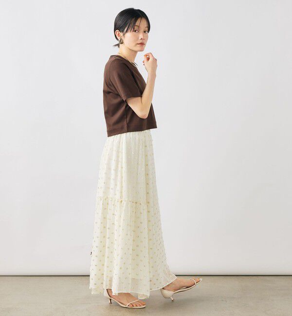 NOLLEY'S sophi「《手洗い可能》W&Wショート丈Tシャツ」|Tシャツ・カットソー|