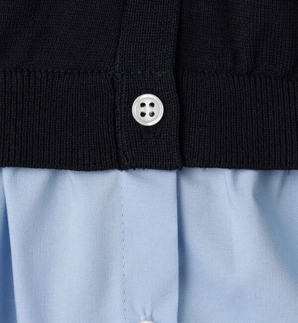 NOLLEY'S sophi「《手洗い可能/セットアップ対応》布帛襟取り外し可裾布帛半袖カーディガン」|カーディガン|