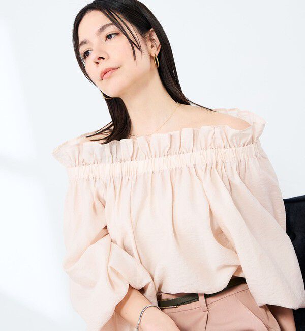 NOLLEY'S sophi「ウォッシャブルシアーシルクワッシャーオフショルブラウス」|シャツ・ブラウス|