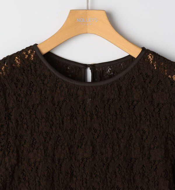 NOLLEY'S sophi「ウォッシャブルストレッチレースペプラム半袖プルオーバー」|シャツ・ブラウス|