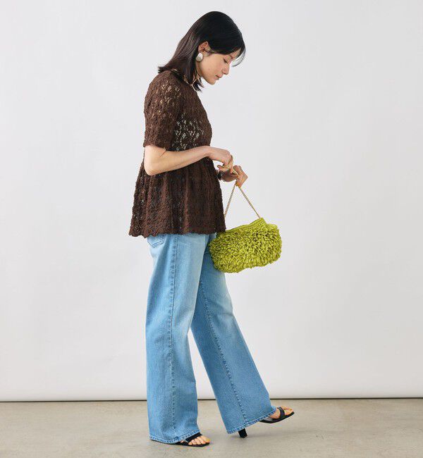 NOLLEY'S sophi「ウォッシャブルストレッチレースペプラム半袖プルオーバー」|シャツ・ブラウス|