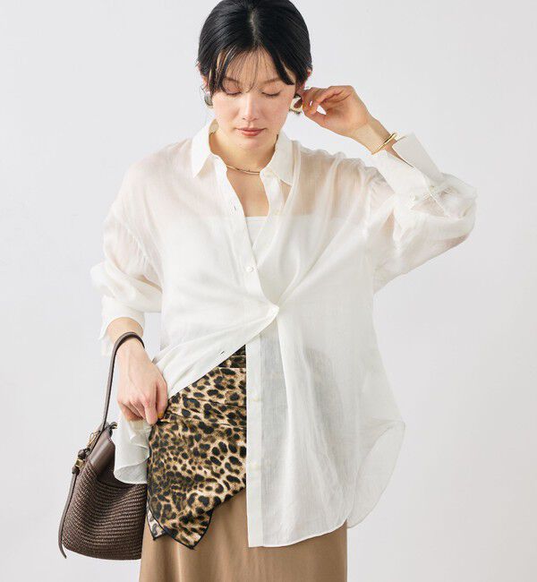 NOLLEY'S sophi「ウォッシャブルフィブリルラミーマルチウェイシャツ」|シャツ・ブラウス|