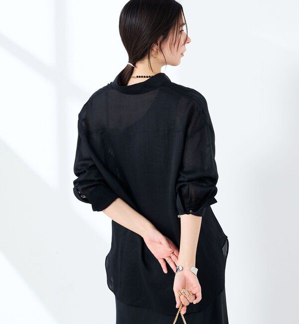 NOLLEY'S sophi「ウォッシャブルフィブリルラミーマルチウェイシャツ」|シャツ・ブラウス|