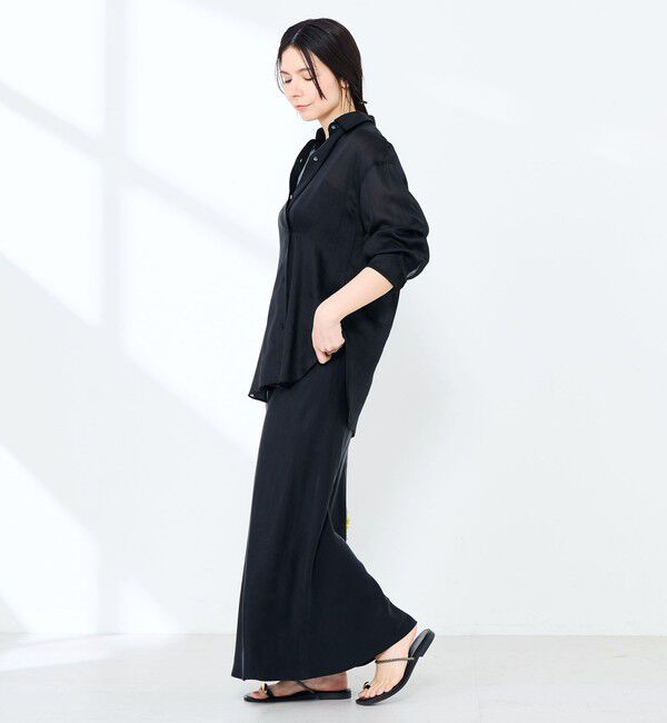 NOLLEY'S sophi「ウォッシャブルフィブリルラミーマルチウェイシャツ」|シャツ・ブラウス|