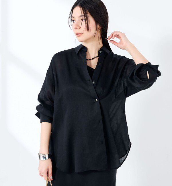 NOLLEY'S sophi「ウォッシャブルフィブリルラミーマルチウェイシャツ」|シャツ・ブラウス|