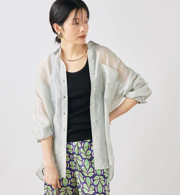 NOLLEY'S「ウォッシャブルヴィンテージリブ2WAYタンク」|タンクトップ|