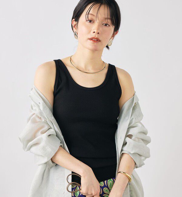 NOLLEY'S「ウォッシャブルヴィンテージリブ2WAYタンク」|タンクトップ|