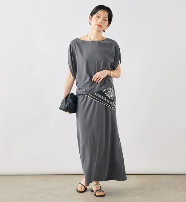 NOLLEY'S「【WEB限定】《セットアップ対応》ウォッシャブルサンドウォッシュアシメブラウス」|シャツ・ブラウス|