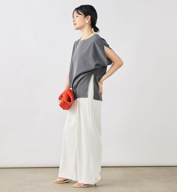 NOLLEY'S「【WEB限定】《セットアップ対応》ウォッシャブルサンドウォッシュアシメブラウス」|シャツ・ブラウス|