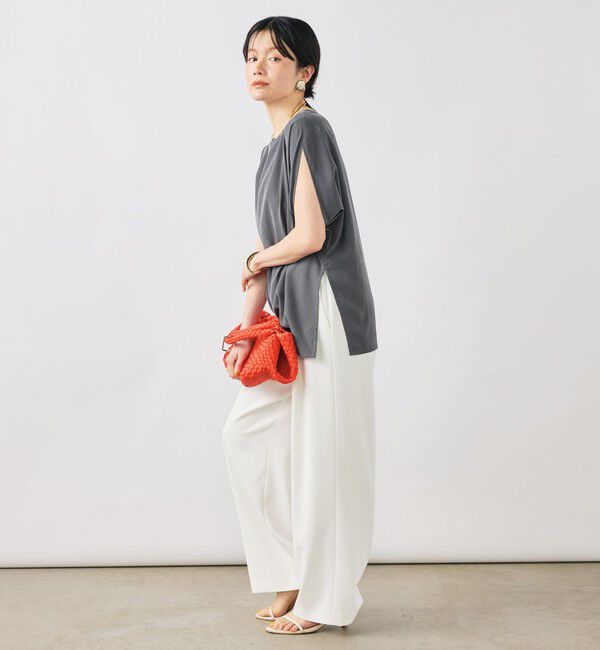 NOLLEY'S「【WEB限定】《セットアップ対応》ウォッシャブルサンドウォッシュアシメブラウス」|シャツ・ブラウス|