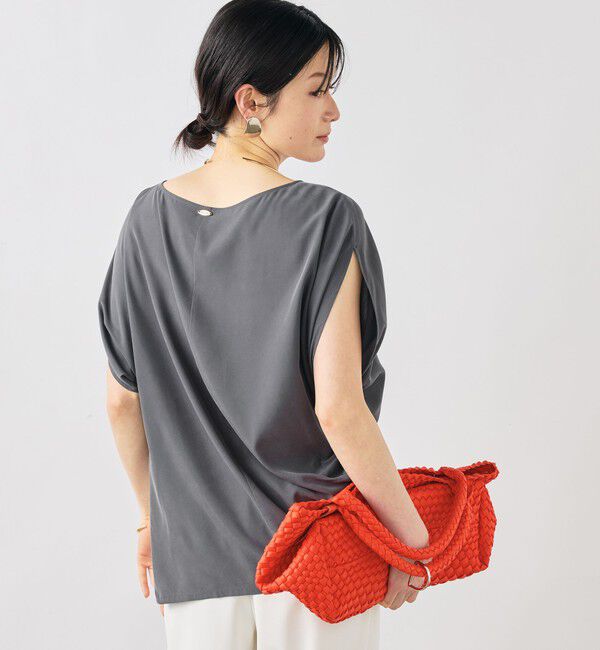 NOLLEY'S「【WEB限定】《セットアップ対応》ウォッシャブルサンドウォッシュアシメブラウス」|シャツ・ブラウス|