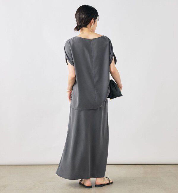 NOLLEY'S「【WEB限定】《セットアップ対応》ウォッシャブルサンドウォッシュアシメブラウス」|シャツ・ブラウス|