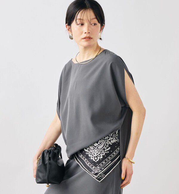 NOLLEY'S「【WEB限定】《セットアップ対応》ウォッシャブルサンドウォッシュアシメブラウス」|シャツ・ブラウス|