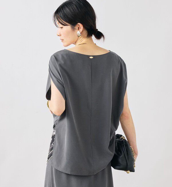 NOLLEY'S「【WEB限定】《セットアップ対応》ウォッシャブルサンドウォッシュアシメブラウス」|シャツ・ブラウス|