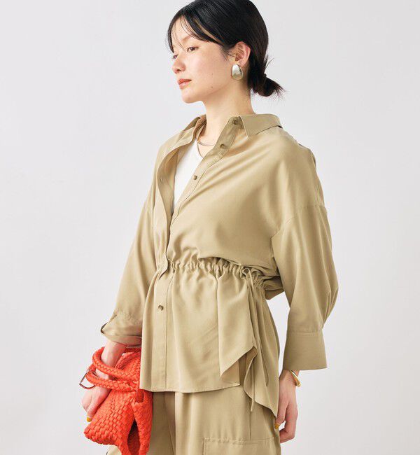 NOLLEY'S「《セットアップ対応》ウォッシャブルサンドウォッシュシャツ」|シャツ・ブラウス|