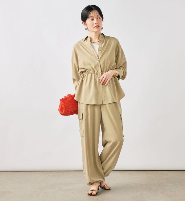 NOLLEY'S「《セットアップ対応》ウォッシャブルサンドウォッシュシャツ」|シャツ・ブラウス|