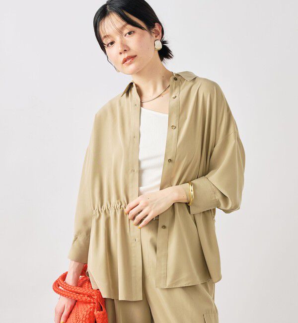 NOLLEY'S「《セットアップ対応》ウォッシャブルサンドウォッシュシャツ」|シャツ・ブラウス|