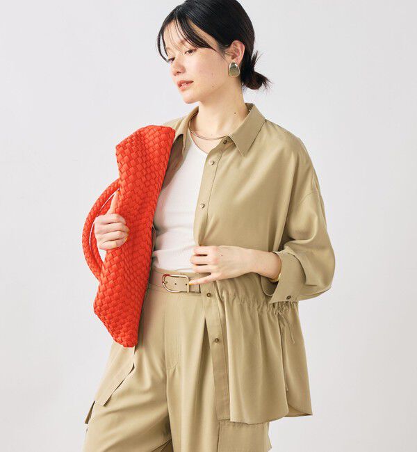 NOLLEY'S「《セットアップ対応》ウォッシャブルサンドウォッシュシャツ」|シャツ・ブラウス|