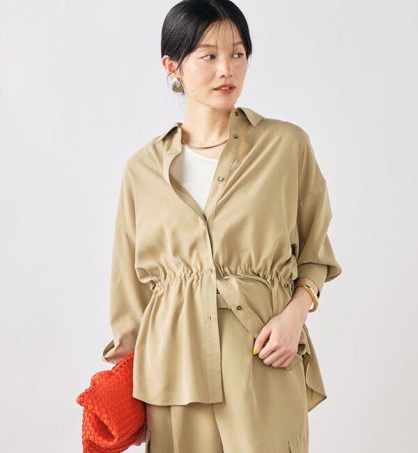 NOLLEY'S「《セットアップ対応》ウォッシャブルサンドウォッシュシャツ」|シャツ・ブラウス|