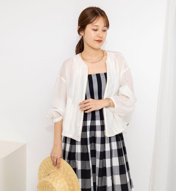 NOLLEY'S「ウォッシャブルシアージップアップブルゾン」|ブルゾン・スタジャン|