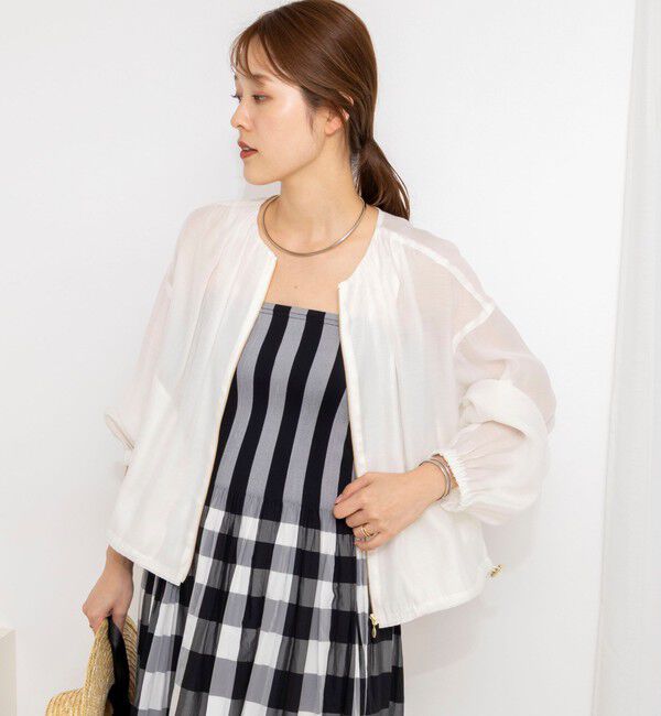 NOLLEY'S「ウォッシャブルシアージップアップブルゾン」|ブルゾン・スタジャン|