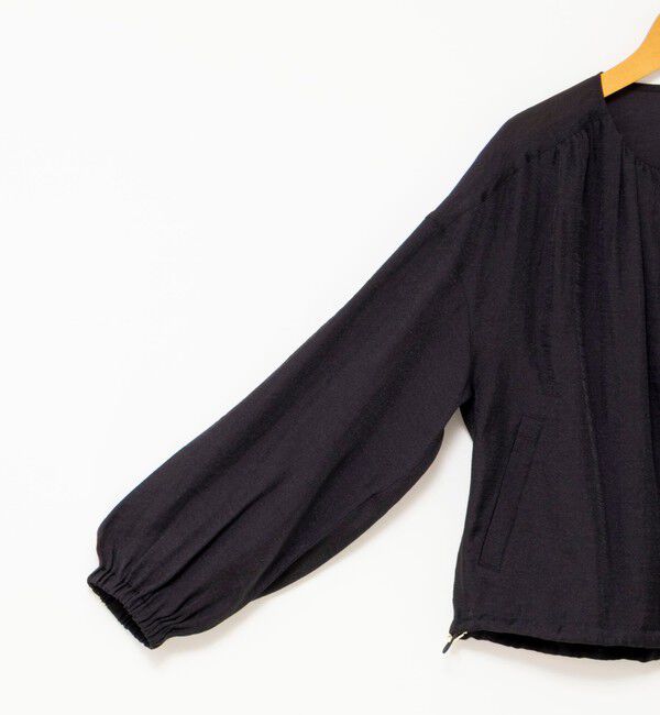 NOLLEY'S「ウォッシャブルシアージップアップブルゾン」|ブルゾン・スタジャン|