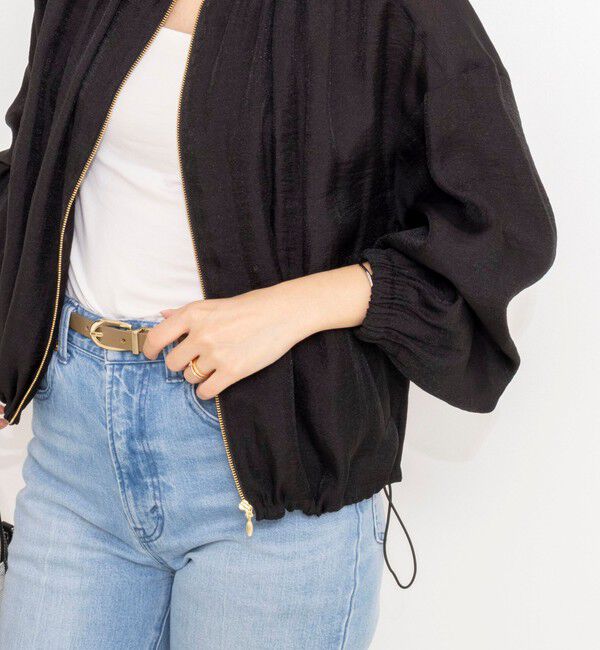 NOLLEY'S「ウォッシャブルシアージップアップブルゾン」|ブルゾン・スタジャン|