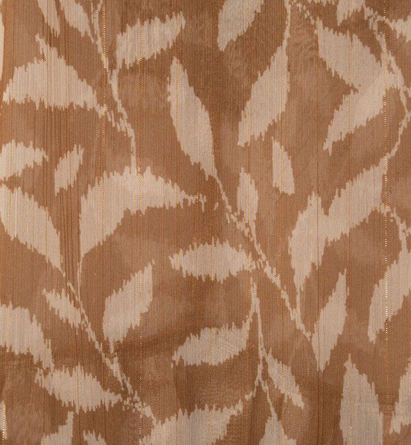 NOLLEY'S「【Import Fabric】ウォッシャブル楊柳リーフ柄ウエストリボンワンピース」|ワンピース|