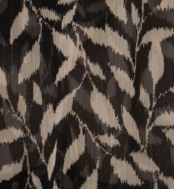 NOLLEY'S「【Import Fabric】ウォッシャブル楊柳リーフ柄ウエストリボンワンピース」|ワンピース|