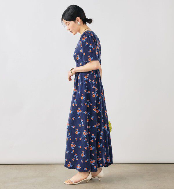 NOLLEY'S「ウォッシャブルスカーレット柄ワンピース」|ワンピース|