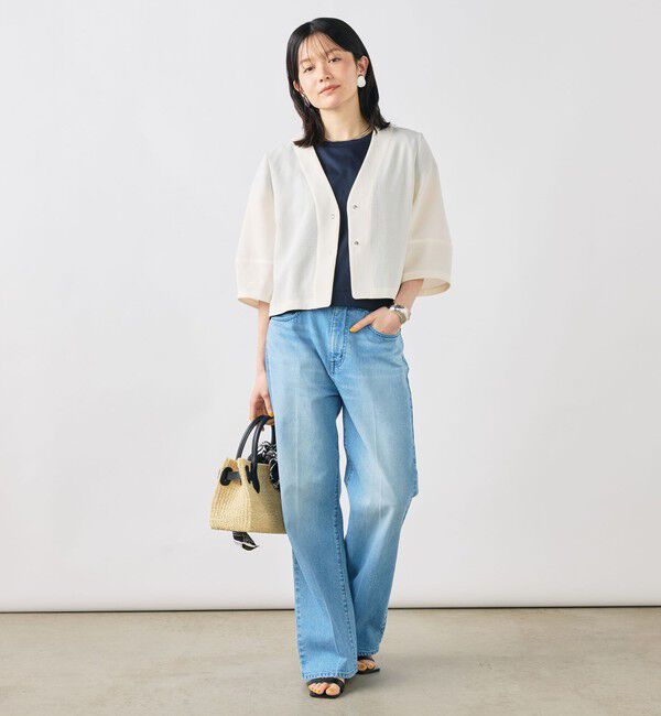 NOLLEY'S「ウォッシャブルヴィンテージメッシュカーディガン」|ブルゾン・スタジャン|