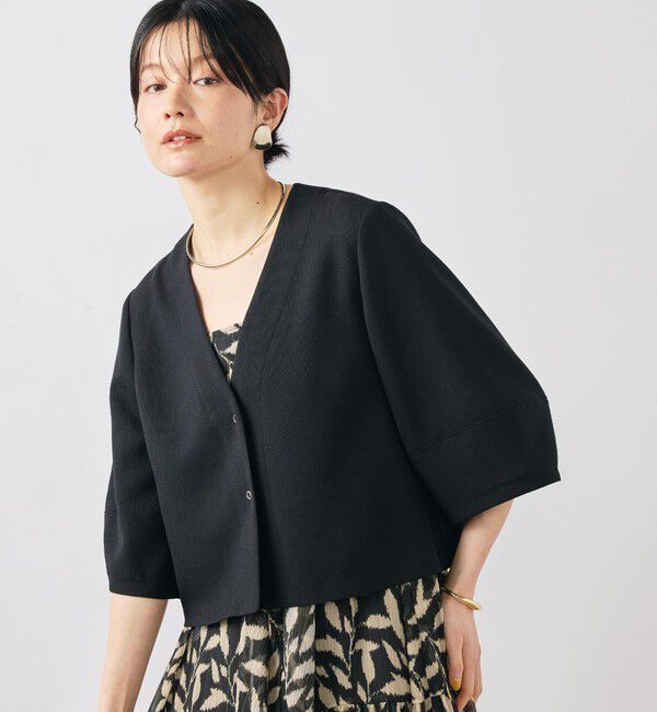 NOLLEY'S「ウォッシャブルヴィンテージメッシュカーディガン」|ブルゾン・スタジャン|