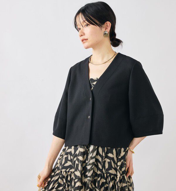 NOLLEY'S「ウォッシャブルヴィンテージメッシュカーディガン」|ブルゾン・スタジャン|