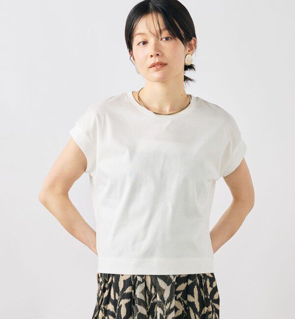 NOLLEY'S「ウォッシャブルワイドノースリーブTシャツ」|Tシャツ・カットソー|ホワイト