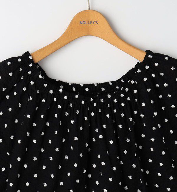 NOLLEY'S「【WEB＆一部店舗限定アイテム】ウォッシャブルレース刺繍袖ボリュームサッカーブラウス」|シャツ・ブラウス|