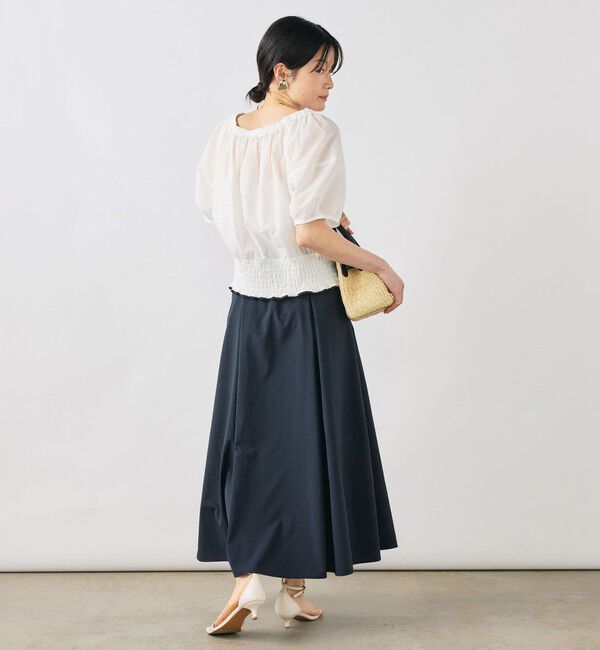 NOLLEY'S「ウォッシャブル袖ボリュームサッカーブラウス」|シャツ・ブラウス|