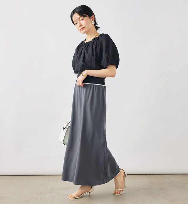 NOLLEY'S「ウォッシャブル袖ボリュームサッカーブラウス」|シャツ・ブラウス|