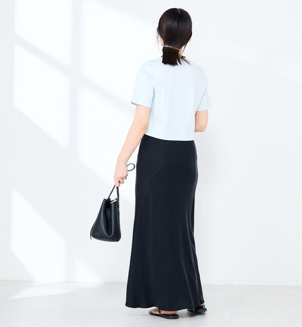 NOLLEY'S sophi「ウォッシャブルキュプラサテンナロースカート」|フレア|