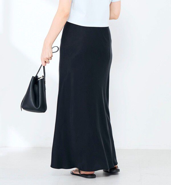 NOLLEY'S sophi「ウォッシャブルキュプラサテンナロースカート」|フレア|