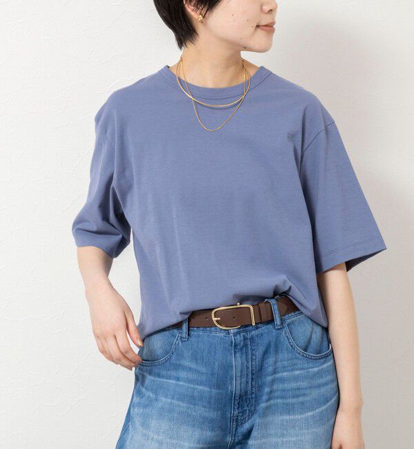 NOLLEY'S「ウォッシャブルヴィンテージＴシャツ」|Tシャツ・カットソー|グレイッシュブルー