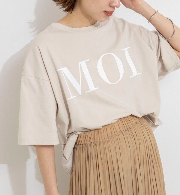 NOLLEY'S「ウォッシャブルMOI Ｔシャツ」|Tシャツ・カットソー|ベージュ