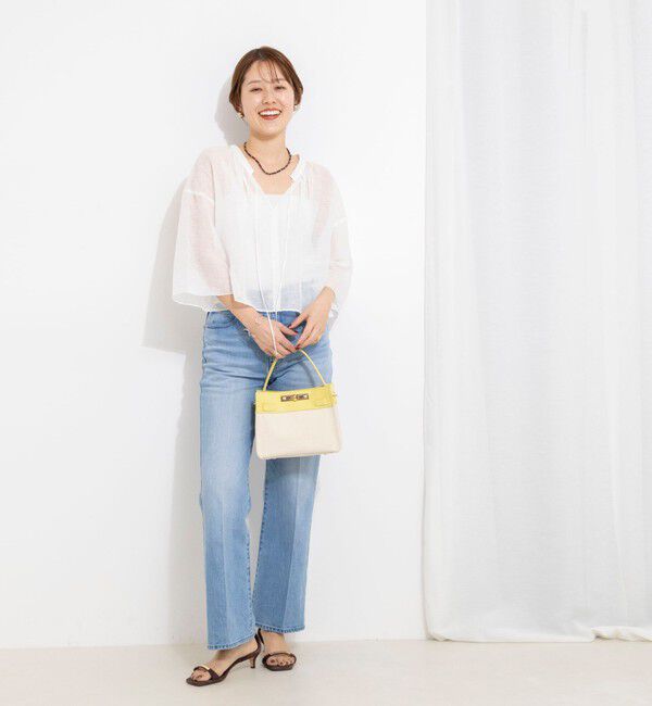 NOLLEY'S「ウォッシャブルシアーリネンカールマイヤーショートブラウス」|シャツ・ブラウス|