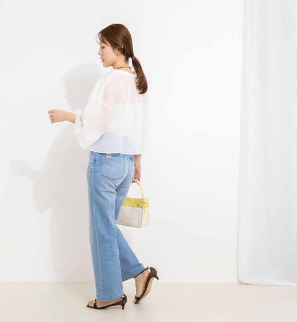 NOLLEY'S「ウォッシャブルシアーリネンカールマイヤーショートブラウス」|シャツ・ブラウス|