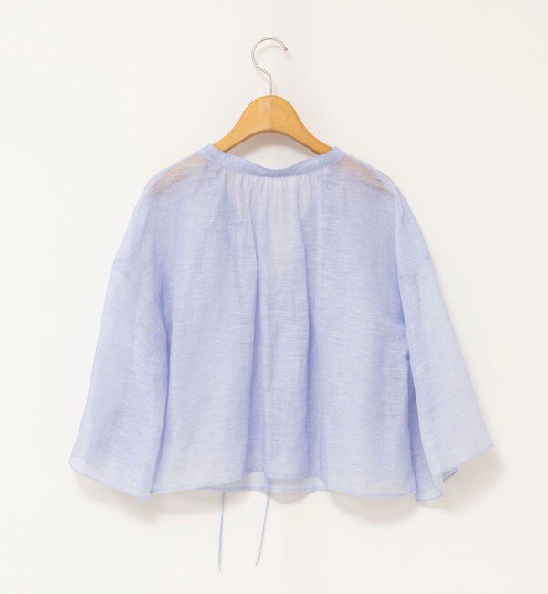 NOLLEY'S「ウォッシャブルシアーリネンカールマイヤーショートブラウス」|シャツ・ブラウス|