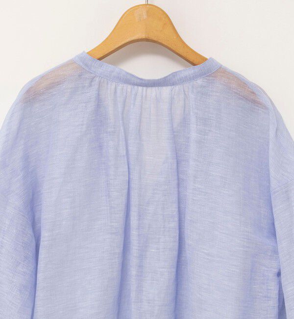 NOLLEY'S「ウォッシャブルシアーリネンカールマイヤーショートブラウス」|シャツ・ブラウス|