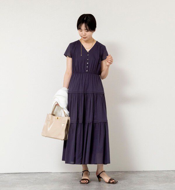 NOLLEY'S sophi「ウォッシャブルコットンティアードマキシワンピース」|ワンピース|