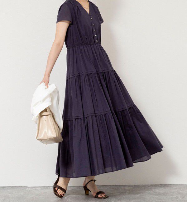 NOLLEY'S sophi「ウォッシャブルコットンティアードマキシワンピース」|ワンピース|